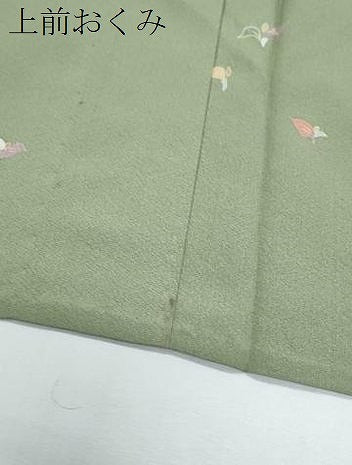 平和屋着物▽上質な小紋　単衣　舞花文　正絹　逸品　CABF7730th
