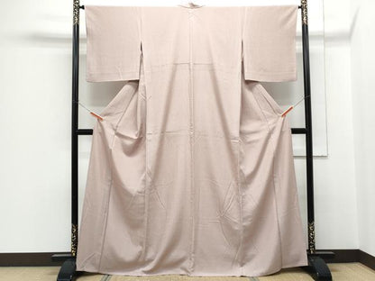 平和屋着物▽上質な小紋　単衣　霞文　正絹　逸品　CABF7734th