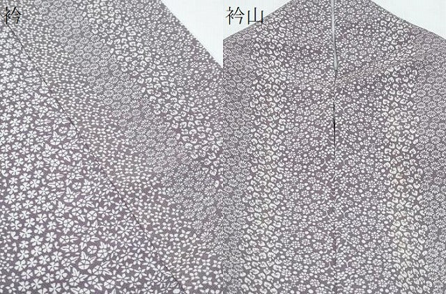 平和屋着物▽上質な小紋　単衣　草花間道　正絹　逸品　CABF7736th