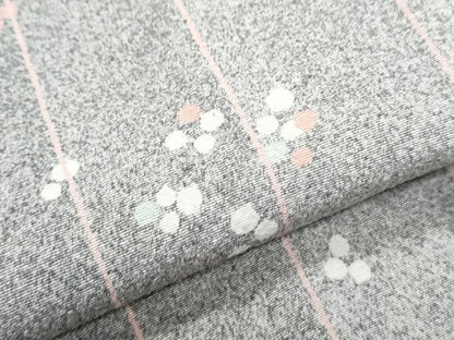 平和屋着物▽上質な小紋　単衣　間道　暈し染め　正絹　逸品　CABF7740th