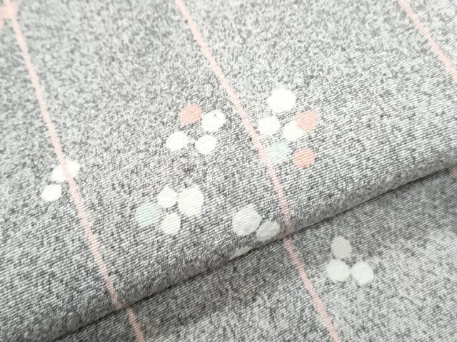 平和屋着物▽上質な小紋　単衣　間道　暈し染め　正絹　逸品　CABF7740th