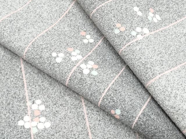 平和屋着物▽上質な小紋　単衣　間道　暈し染め　正絹　逸品　CABF7740th