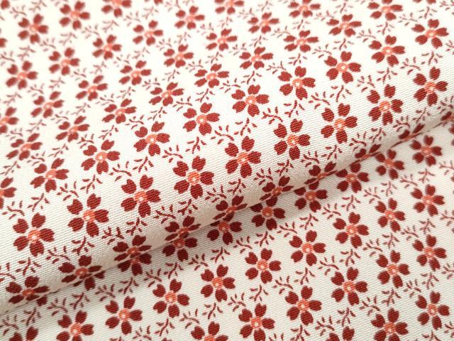 平和屋着物▽上質な小紋　単衣　横段花文　正絹　逸品　CABF7742th