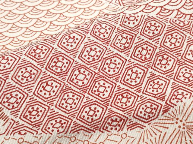 平和屋着物▽上質な小紋　単衣　吉祥文　正絹　逸品　CABF7744th