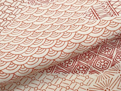 平和屋着物▽上質な小紋　単衣　吉祥文　正絹　逸品　CABF7744th