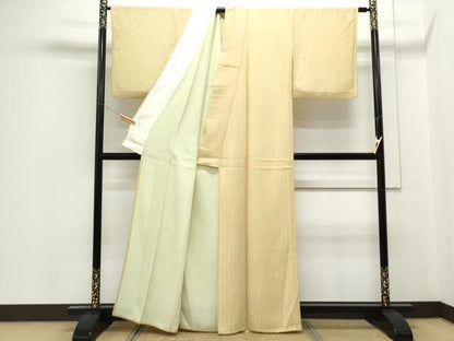 平和屋着物▽江戸小紋　単衣　菱花文　正絹　逸品　CABF7745th