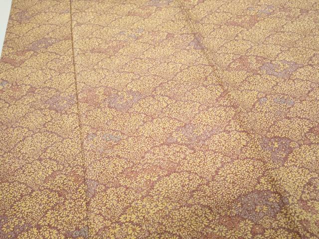 平和屋着物▽上質な小紋　単衣　青海波花文　正絹　逸品　CABF7746th