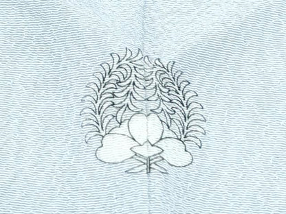平和屋着物▽上質な色無地　単衣　白菫色　正絹　逸品　CABF7749th