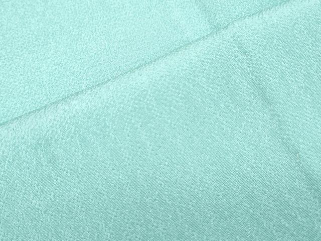 平和屋着物▽上質な色無地　単衣　青竹色　正絹　逸品　CABF7750th