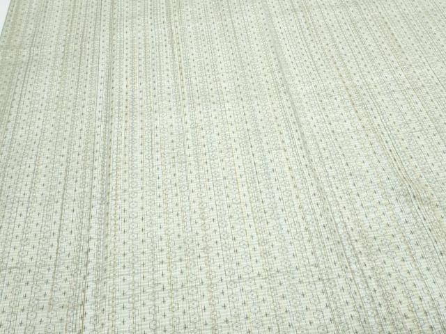 平和屋着物▽上質な紬　単衣　吉祥間道　正絹　逸品　CABF7753th