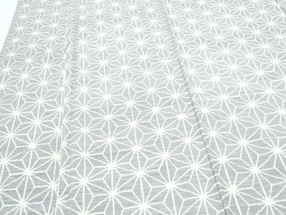 平和屋着物▽上質な紬　単衣　麻の葉文様　正絹　逸品　CABF7756th