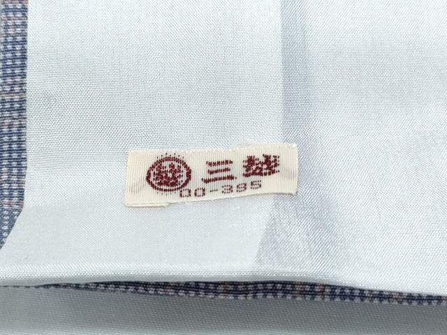 平和屋着物▽上質な小紋　単衣　作家物　格子文　三越扱い　正絹　逸品　CABF7758th