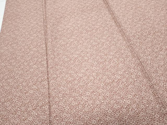 平和屋着物▽上質な小紋　単衣　花唐草文　正絹　逸品　CABF7759th