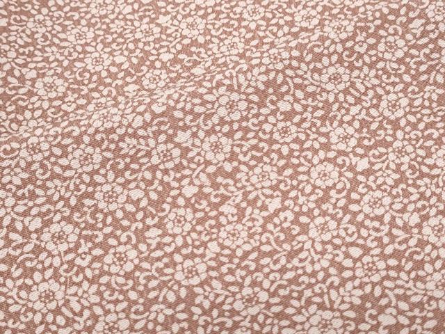 平和屋着物▽上質な小紋　単衣　花唐草文　正絹　逸品　CABF7759th