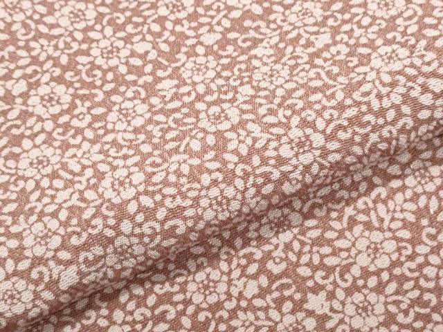 平和屋着物▽上質な小紋　単衣　花唐草文　正絹　逸品　CABF7759th