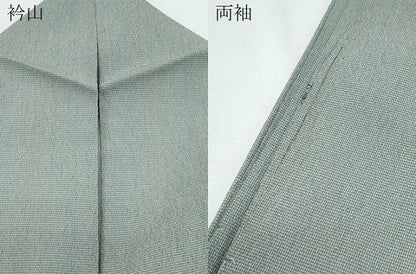 平和屋着物▽上質なお召　単衣　霞文　正絹　逸品　CABF7760th