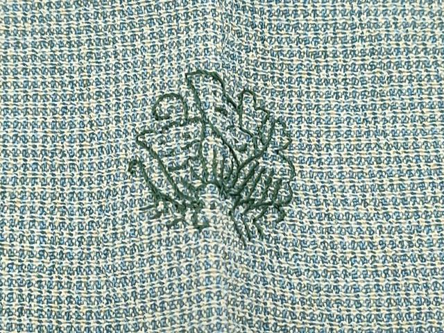 平和屋着物▽上質なお召　単衣　霞文　正絹　逸品　CABF7760th