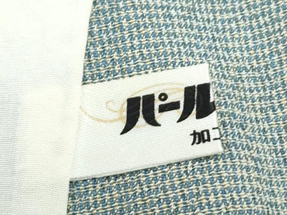 平和屋着物▽上質なお召　単衣　霞文　正絹　逸品　CABF7760th