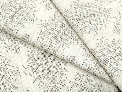 平和屋着物▽上質な紬　単衣　吉祥花文　正絹　逸品　CABF7762th