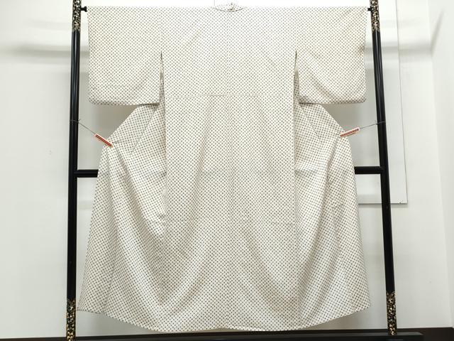 平和屋着物▽上質な小紋　単衣　吉祥文　正絹　逸品　CABF7763th