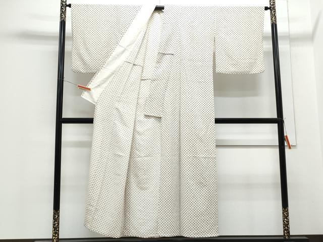 平和屋着物▽上質な小紋　単衣　吉祥文　正絹　逸品　CABF7763th