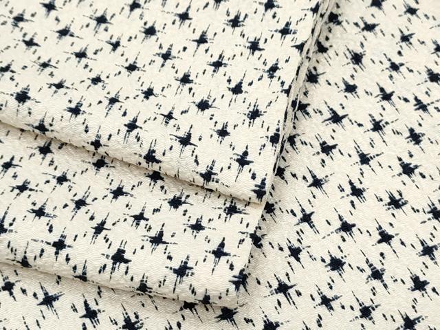 平和屋着物▽上質な小紋　単衣　吉祥文　正絹　逸品　CABF7763th