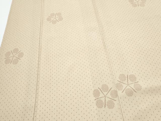 平和屋着物▽塩沢紬　単衣　舞花文　正絹　逸品　CABF7767th
