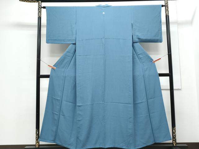 平和屋着物▽上質な色無地　単衣　薄縹色　正絹　逸品　CABF7771th