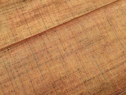 平和屋着物▽上質な紬　単衣　霞文　ロング丈　正絹　逸品　CABF7776th