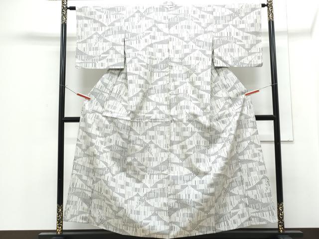 平和屋着物▽上質な紬　単衣　吉祥文　正絹　逸品　CABF7777th