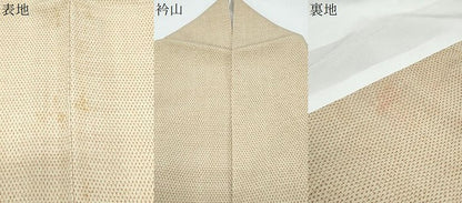 平和屋着物▽塩沢紬　単衣　蚊絣　正絹　逸品　CABF7778th