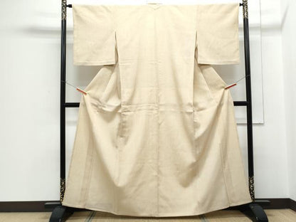 平和屋着物▽塩沢紬　単衣　蚊絣　正絹　逸品　CABF7778th