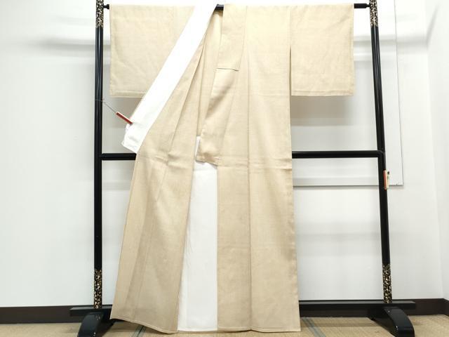 平和屋着物▽塩沢紬　単衣　蚊絣　正絹　逸品　CABF7778th