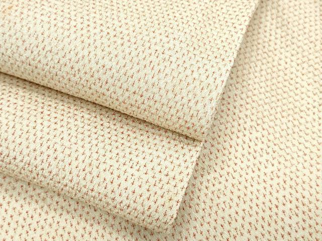 平和屋着物▽塩沢紬　単衣　蚊絣　正絹　逸品　CABF7778th