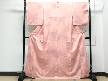 平和屋着物▼上質な小紋 地紋起こし 正倉院花文 暈し染め 正絹 逸品 CABF7781th