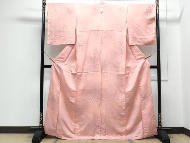 平和屋着物▼上質な小紋 地紋起こし 正倉院花文 暈し染め 正絹 逸品 CABF7781th