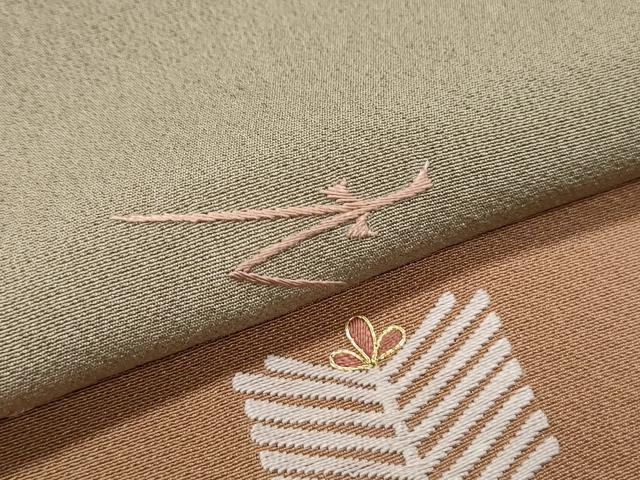 平和屋着物▼豪華色留袖 総刺繍 駒刺繍 こぼれ松葉文 暈し染め 正絹 逸品 CABF7797th