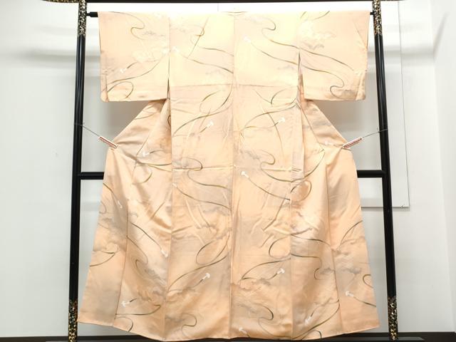 平和屋着物▼上質な小紋 地紋起こし 雲重ね紐文 暈し染め 正絹 逸品 CABF7799th
