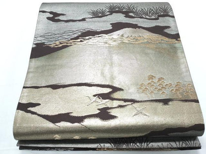 平和屋着物◎六通柄袋帯 飛鳥文 金糸 正絹 逸品 CABF7802th