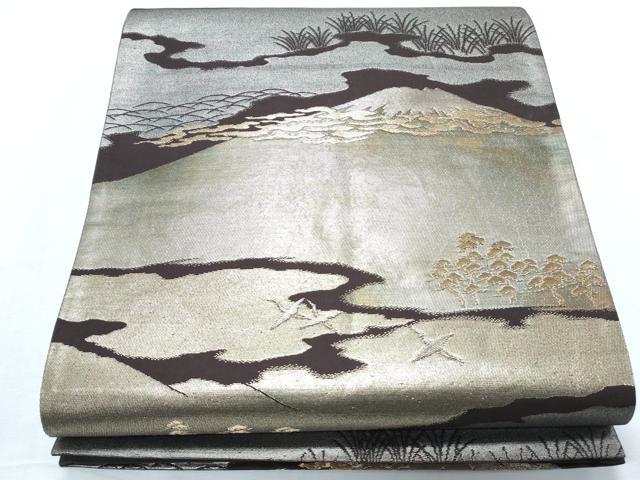 平和屋着物◎六通柄袋帯 飛鳥文 金糸 正絹 逸品 CABF7802th
