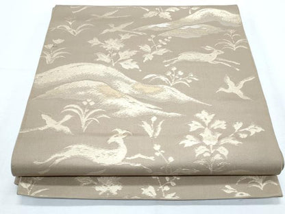平和屋着物◎六通柄 京袋帯 動物風景文 金糸 正絹 逸品 CABF7819th