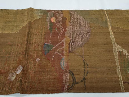 平和屋着物◎八寸名古屋帯 紬地 吉祥文 正絹 逸品 CABF7825th