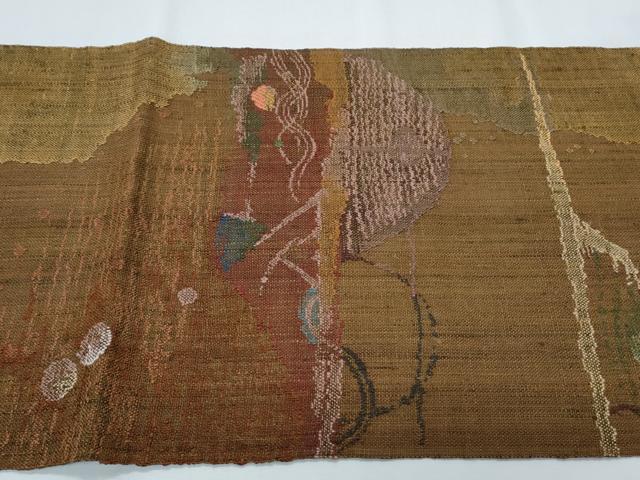 平和屋着物◎八寸名古屋帯 紬地 吉祥文 正絹 逸品 CABF7825th