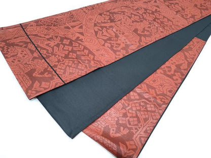 平和屋着物◎六通柄袋帯 壁画文様 正絹 逸品 CABF7826th