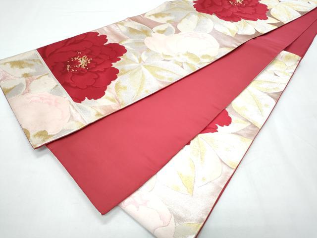 平和屋着物◎六通柄袋帯 唐織 草花文 金銀糸 正絹 逸品 CABF7857th