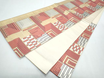 平和屋着物◎六通柄袋帯 吉祥文 正絹 逸品 CABF7867th