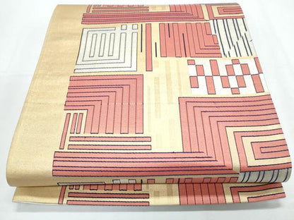 平和屋着物◎六通柄袋帯 吉祥文 正絹 逸品 CABF7867th