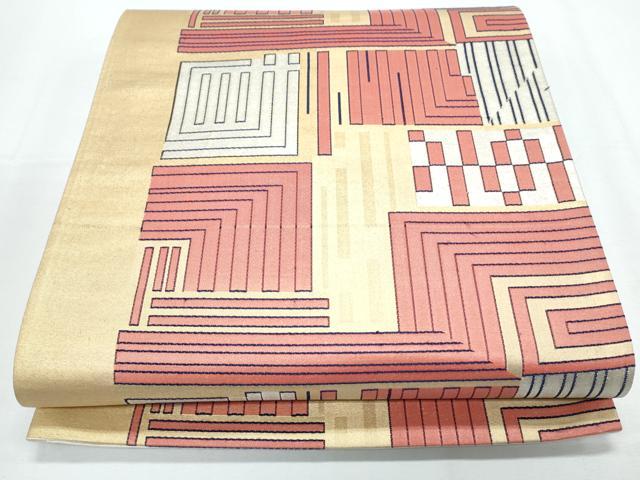 平和屋着物◎六通柄袋帯 吉祥文 正絹 逸品 CABF7867th