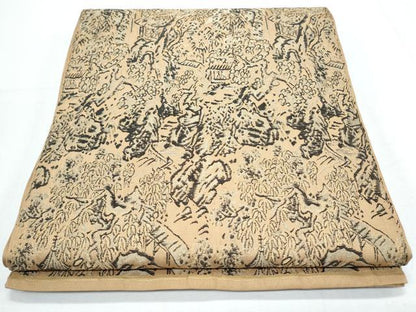 平和屋着物◎太鼓柄 本袋帯 風景文 金糸 正絹 逸品 CABF7871th
