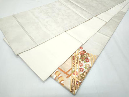 平和屋着物◎太鼓柄袋帯 渡橋花文 金銀糸 正絹 逸品 CABF7921th